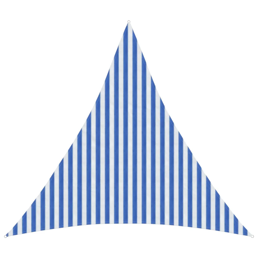 Voile d'ombre Bleu et Blanc 3,6 x 3,6 x 3,6 m HDPE