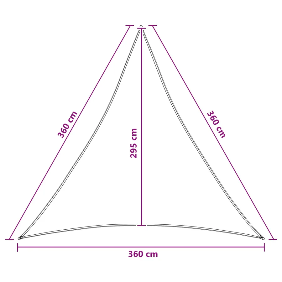 Voile d'ombre Bleu et Blanc 3,6 x 3,6 x 3,6 m HDPE - 8