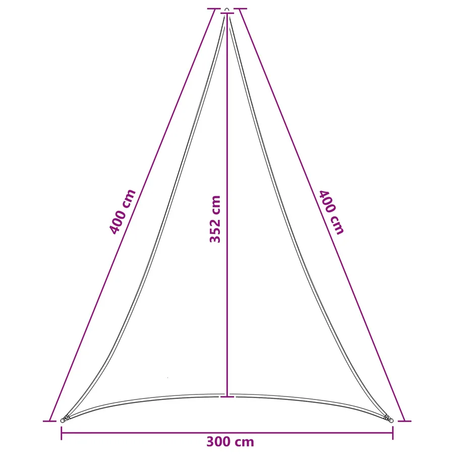 Voile d'ombre Bleu et Blanc 3 x 4 x 4 m HDPE - 8