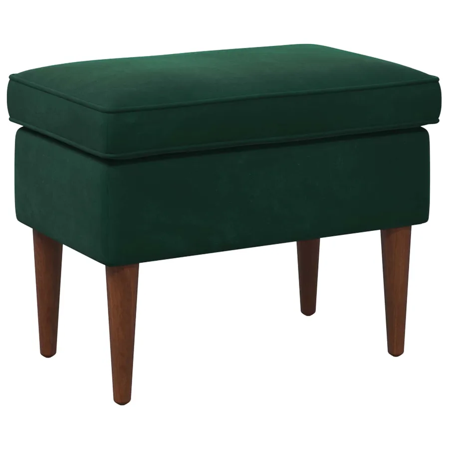 Pouf Vert foncé 55 x 35 x 41 cm Velours - 2