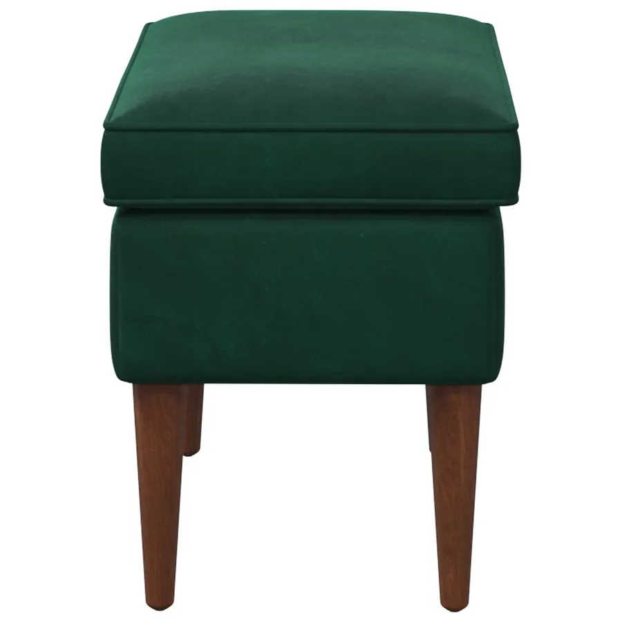 Pouf Vert foncé 55 x 35 x 41 cm Velours - 4
