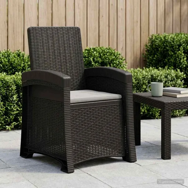 Chaise de jardin inclinable imitant le rotin PP