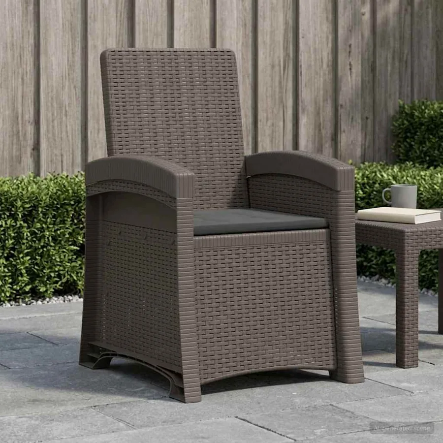 Chaise de jardin inclinable imitant le rotin PP - 12