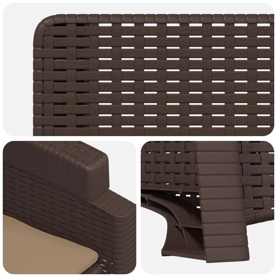 Chaise de jardin inclinable imitant le rotin PP - 127