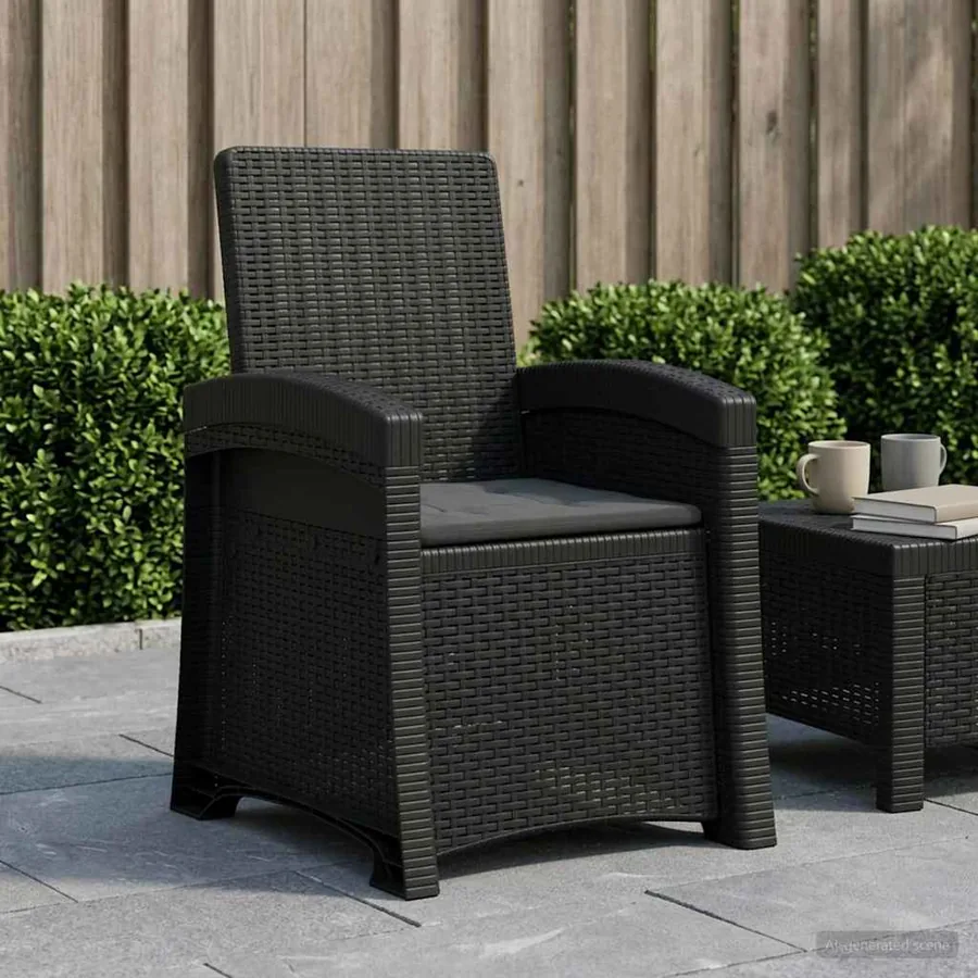 Chaise de jardin inclinable imitant le rotin PP - 155