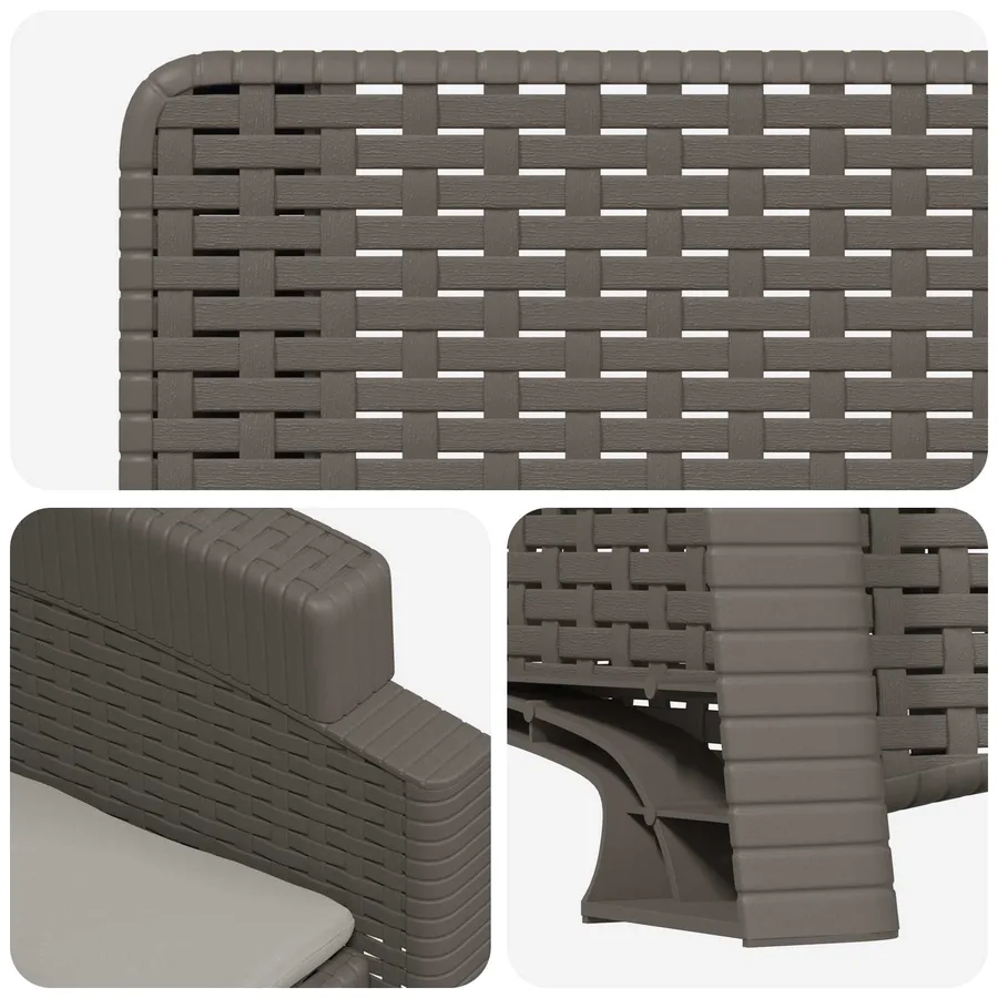 Chaise de jardin inclinable imitant le rotin PP - 171