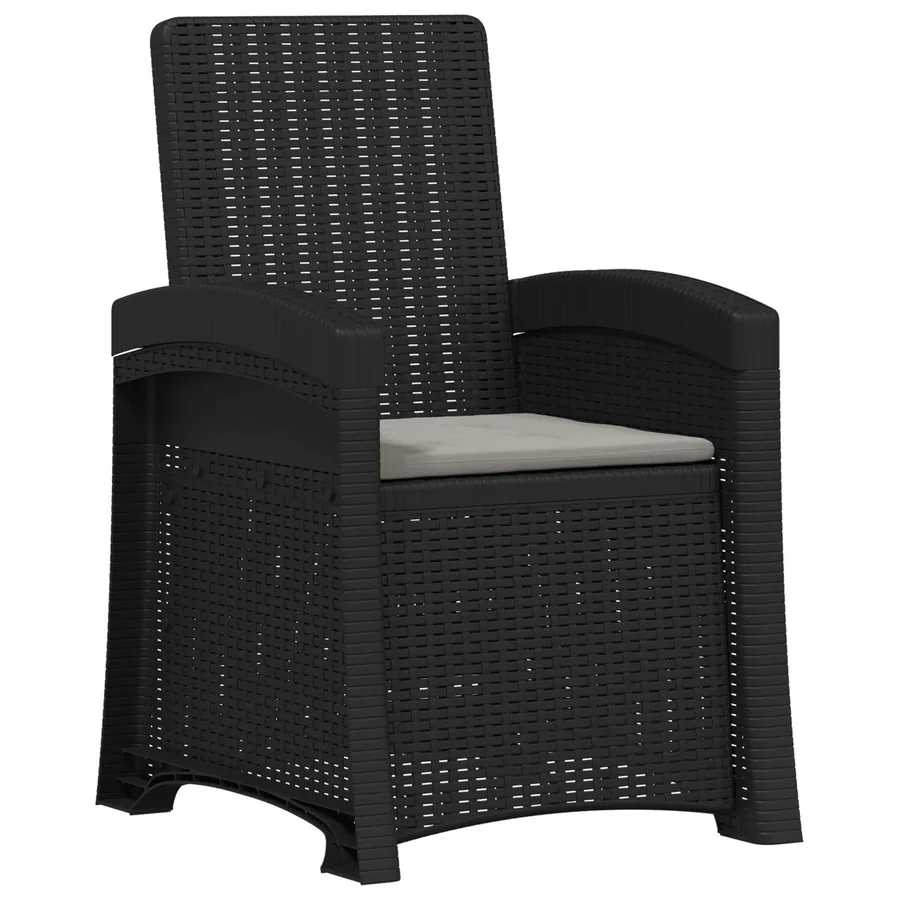 Chaise de jardin inclinable imitant le rotin PP - 2