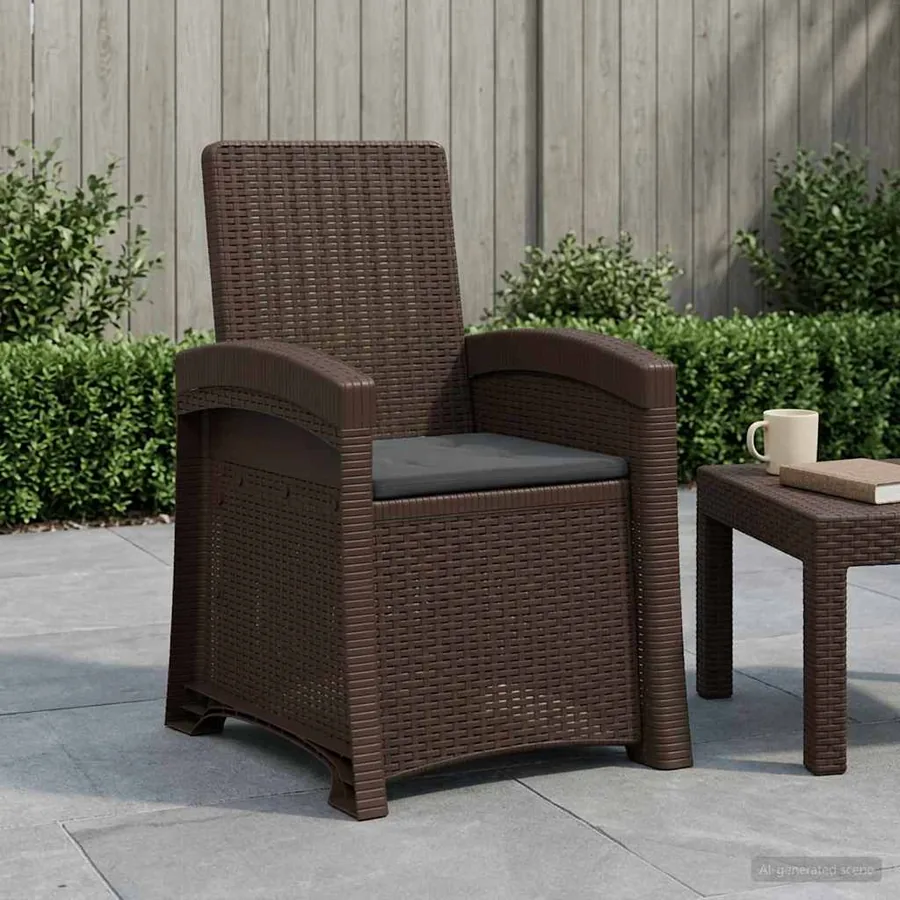 Chaise de jardin inclinable imitant le rotin PP - 23