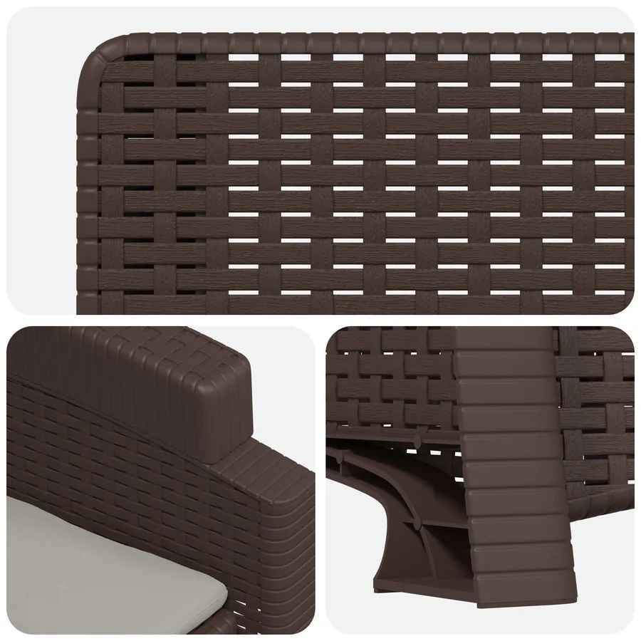 Chaise de jardin inclinable imitant le rotin PP - 39