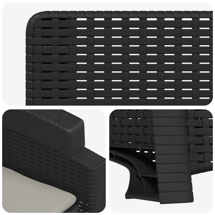 Chaise de jardin inclinable imitant le rotin PP - 6