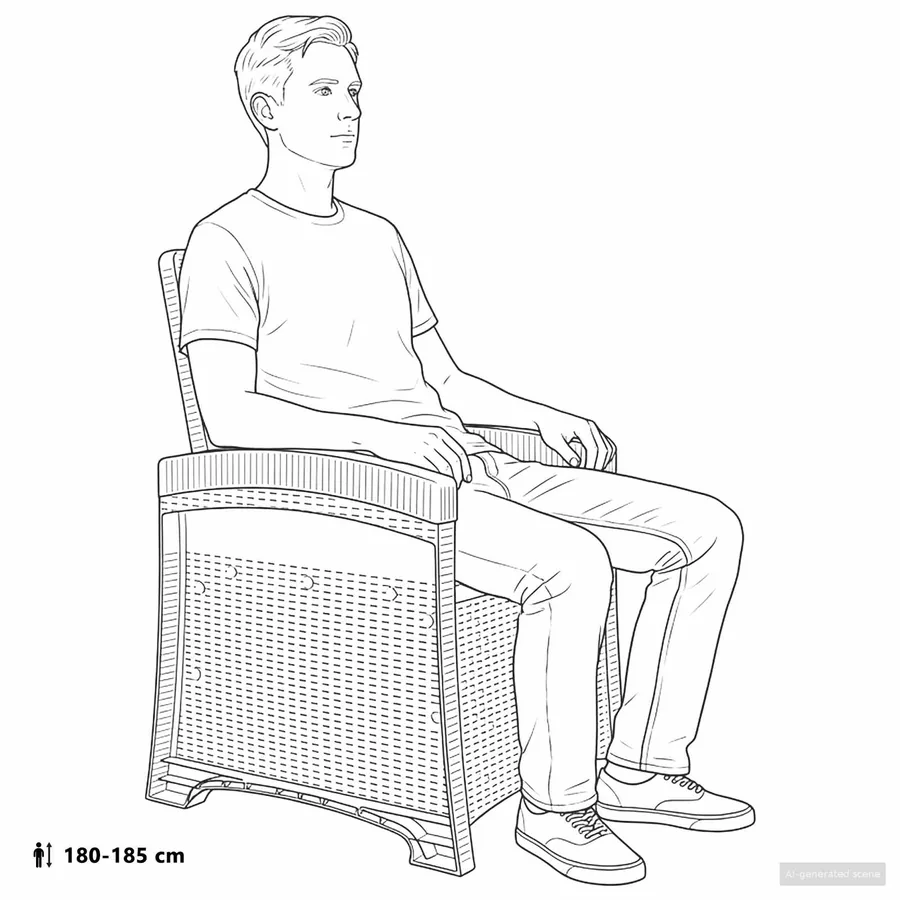Chaise de jardin inclinable imitant le rotin PP - 66