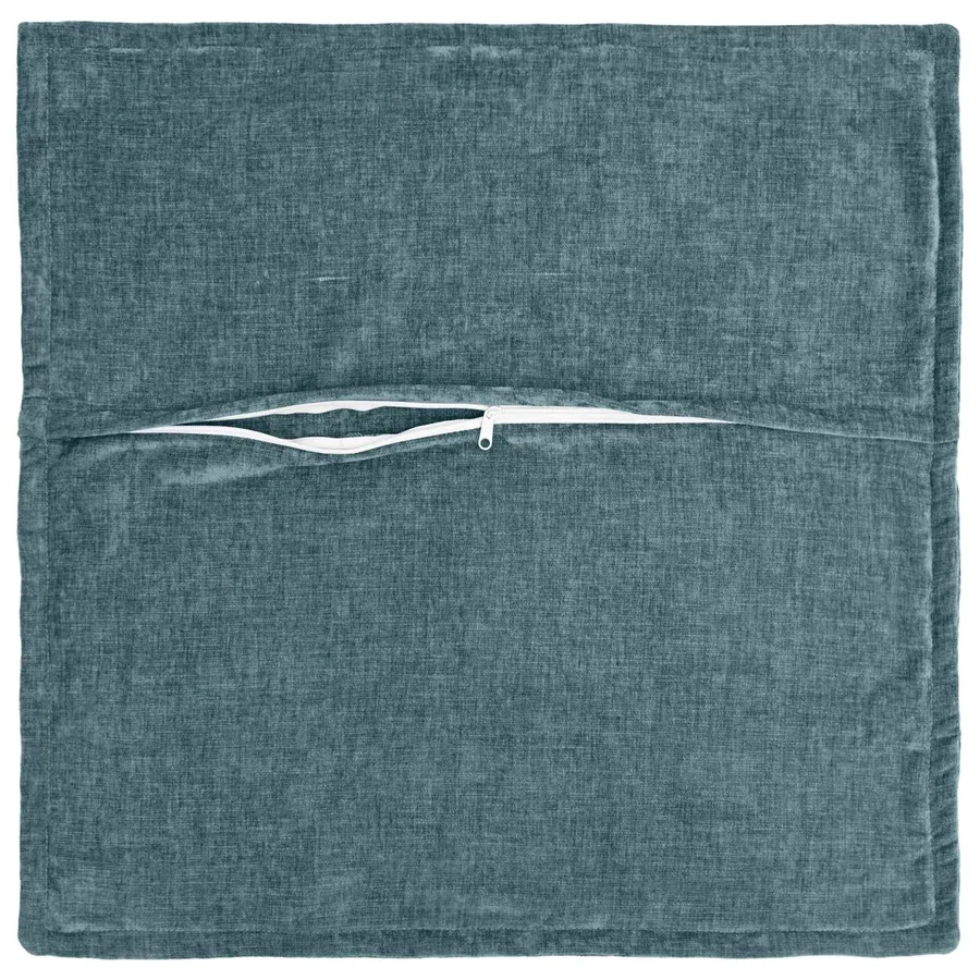 Housse de coussin 2 pcs HOUTEN Bleu 80 x 80 cm Tissu Chenille - 3
