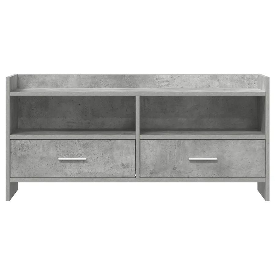 Meuble TV 100 x 33 x 47 cm Gris béton Bois d'ingénierie - 5