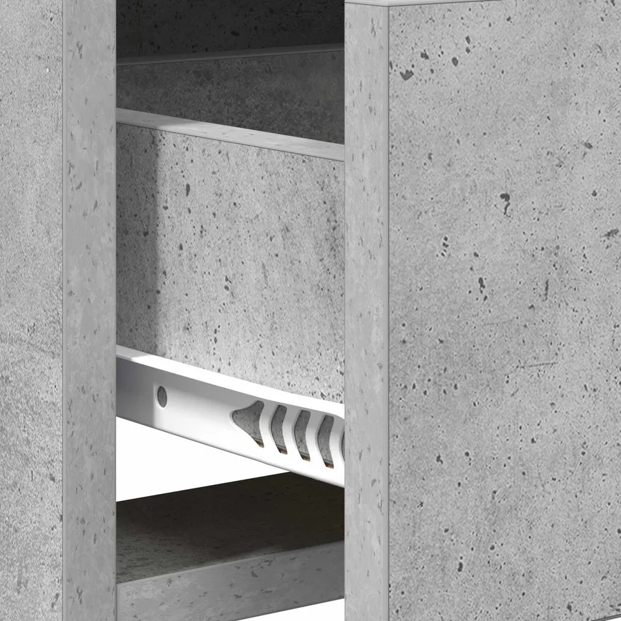 Meuble TV 100 x 33 x 47 cm Gris béton Bois d'ingénierie - 8