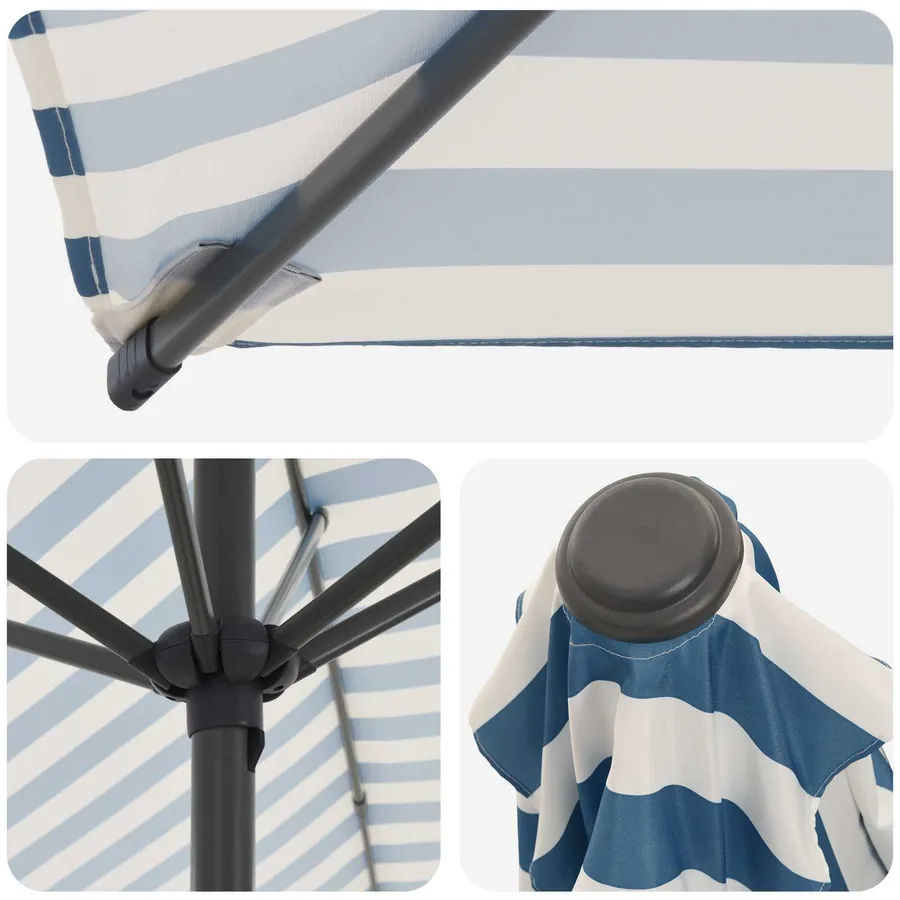 Parasol de jardin avec base 200 x 300 cm Polyester - 5