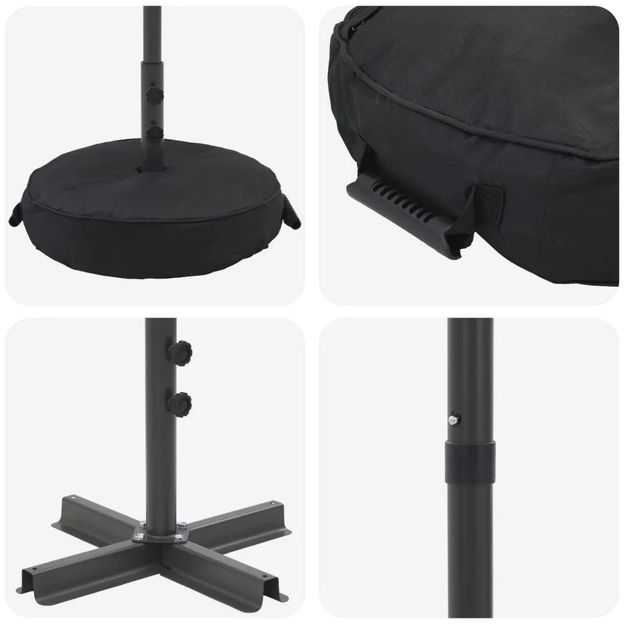 Parasol de jardin avec base 200 x 300 cm Polyester - 6