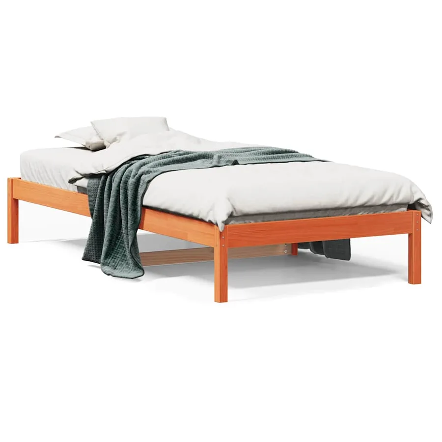 Lit de jour sans matelas cire marron 80x200 cm bois pin massif - 2