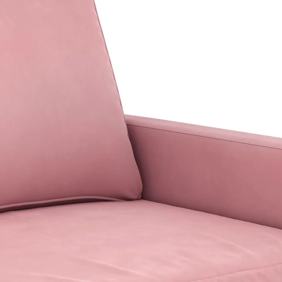 Ensemble de canapés 3 pcs avec coussins Rose Velours - 6
