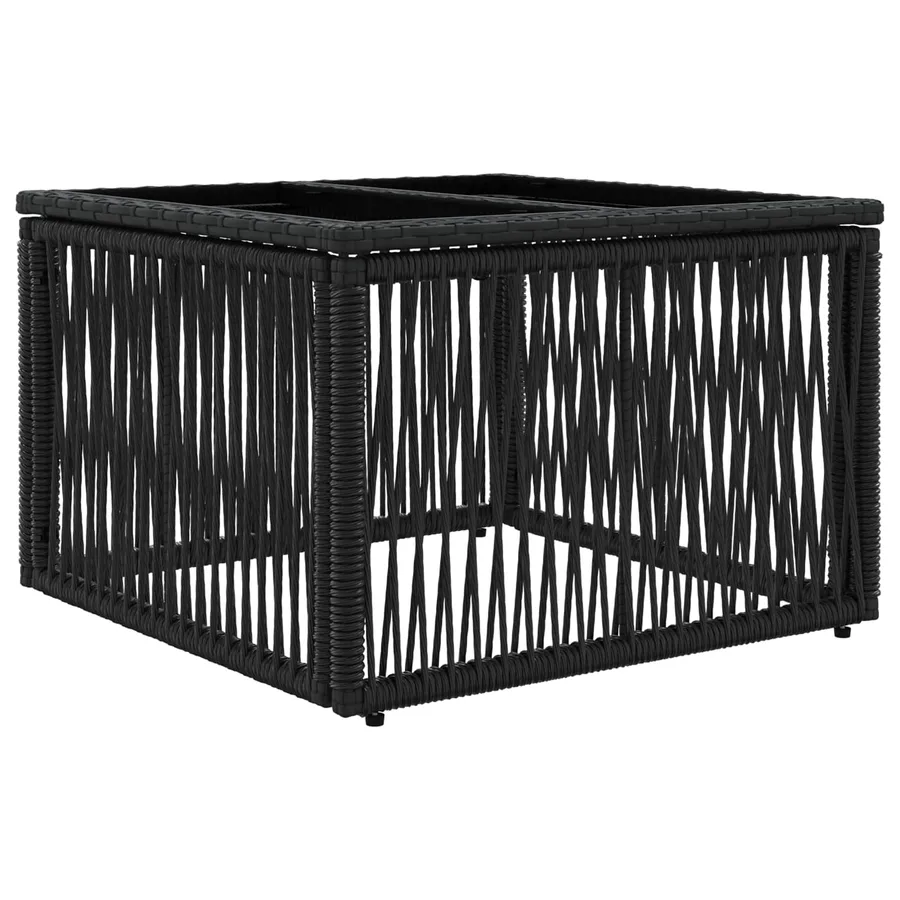 Ensemble de canapé de jardin 8 pcs Noir polyrotin - 6