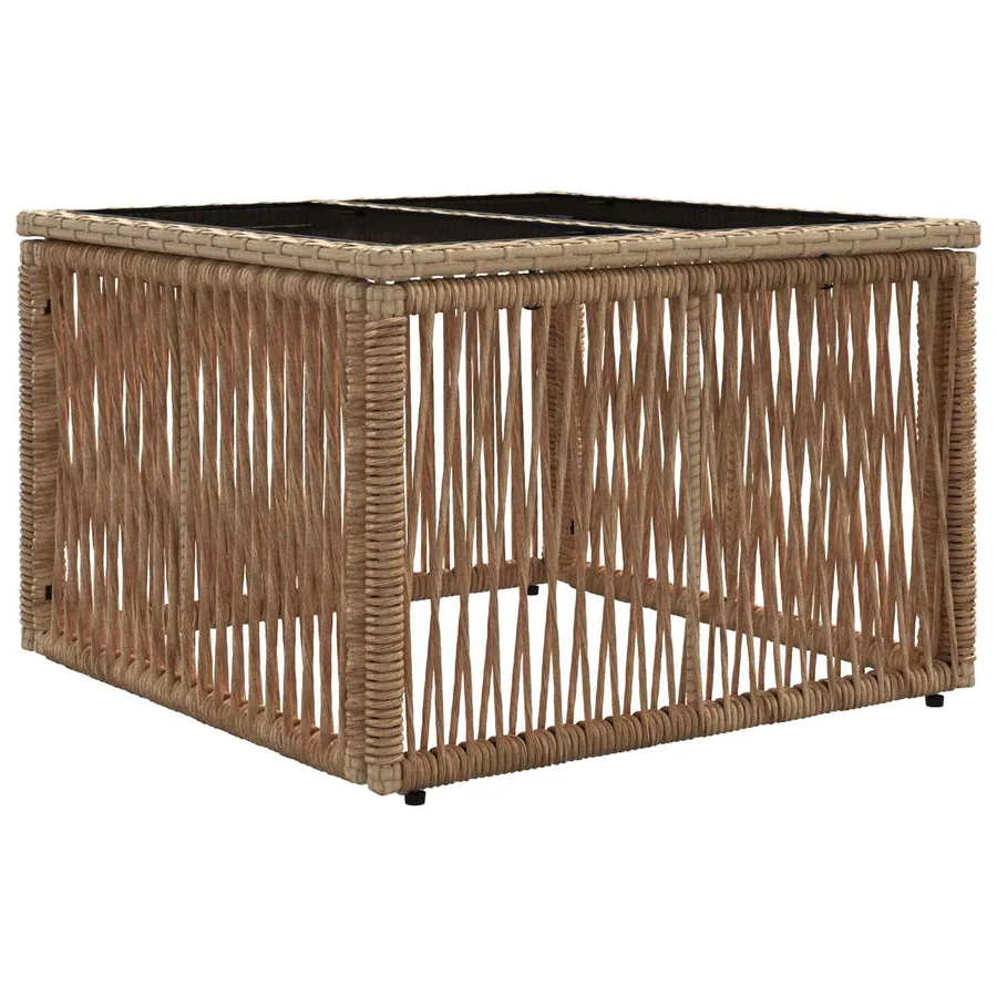 Ensemble de canapé de jardin 12 pcs Beige polyrotin - 5