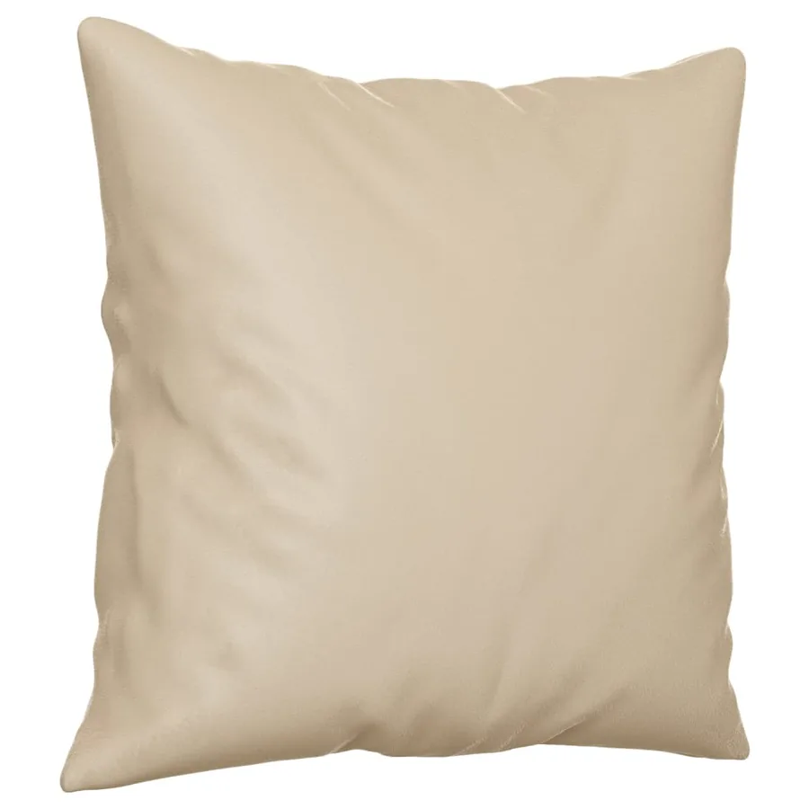 Ensemble de canapés 2 pcs avec coussins Crème Tissu microfibre - 5