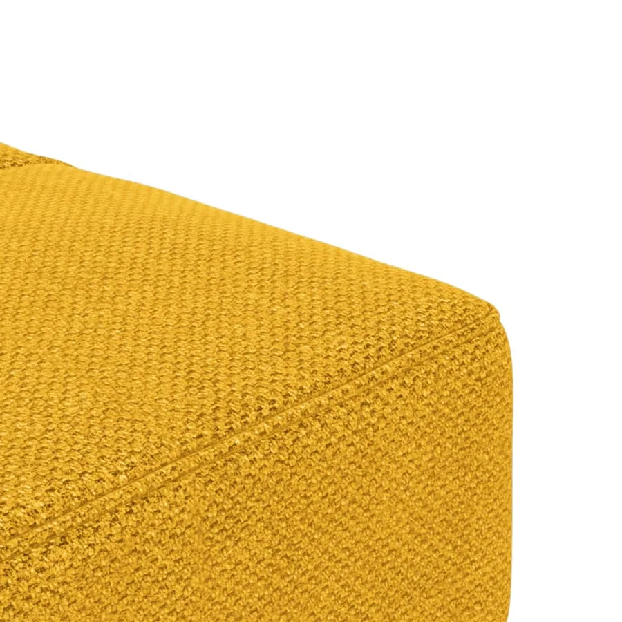 Canapé-lit à 2 places avec deux oreillers jaune tissu - 9