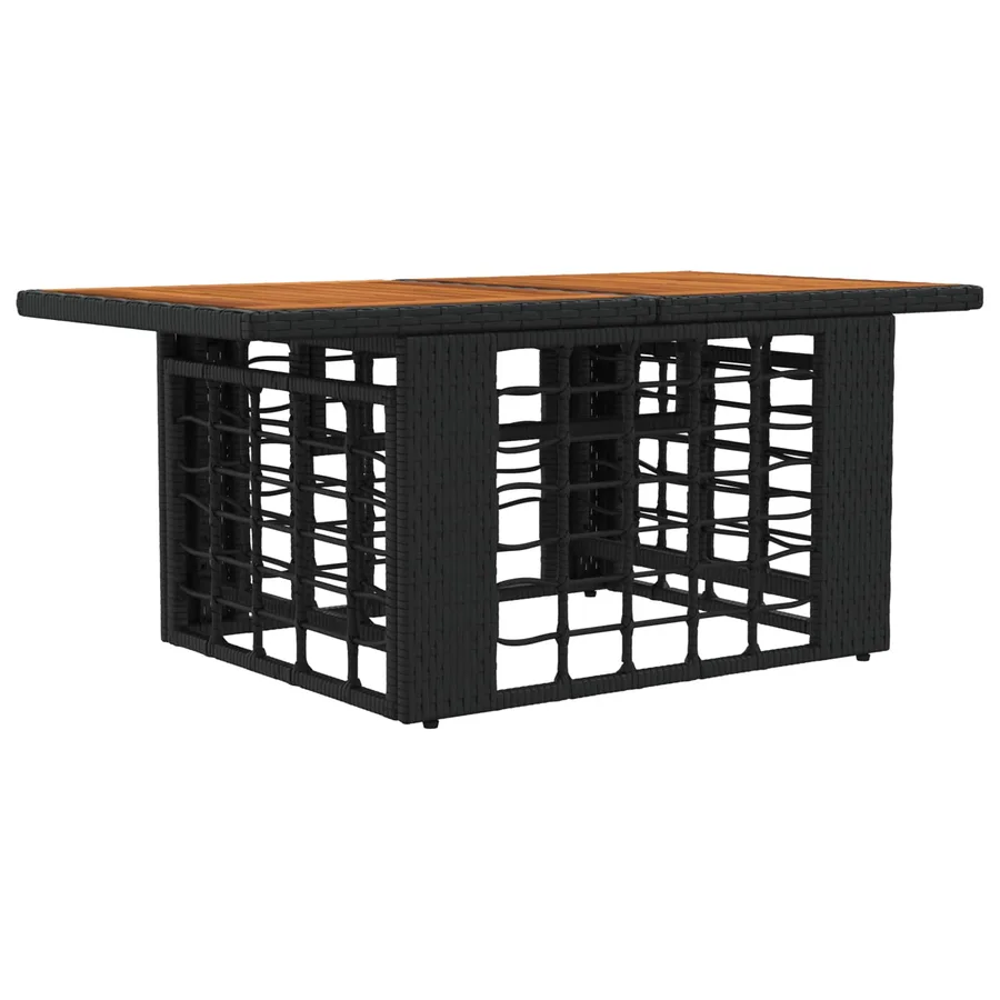 Table de Jardin Noir et naturel 100 x 55 x 37 cm - 2