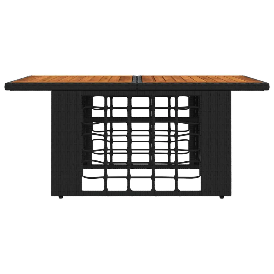Table de Jardin Noir et naturel 100 x 55 x 37 cm - 3