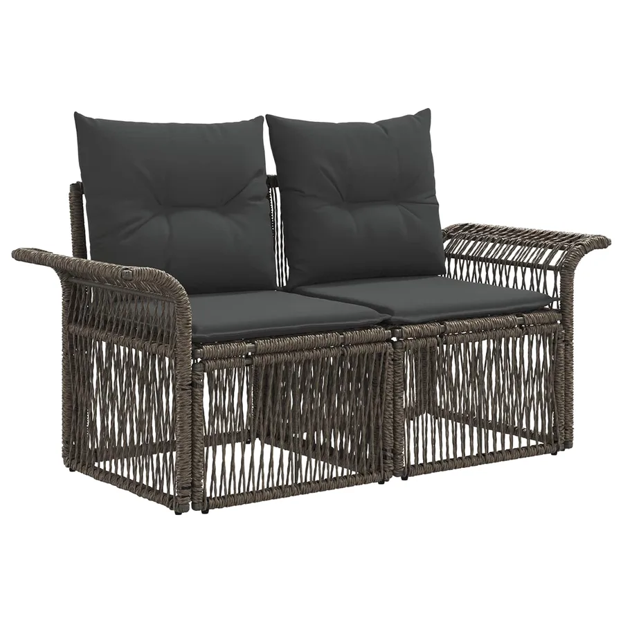 Ensemble de canapé de jardin 13 pcs Gris polyrotin - 6
