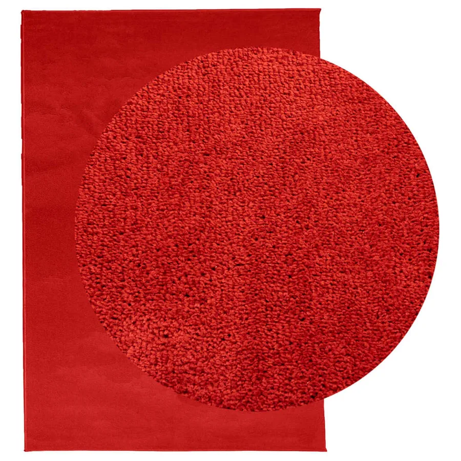 Tapis OVIEDO à poils courts rouge 160x230 cm - 3