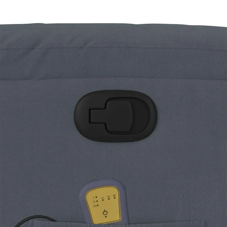 Fauteuil inclinable de massage gris foncé velours - 10