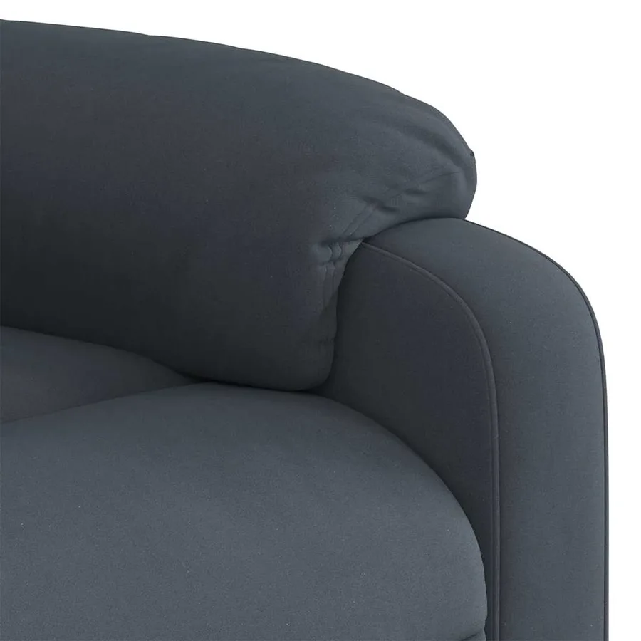 Fauteuil inclinable de massage gris foncé velours - 9