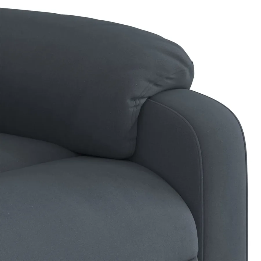 Fauteuil inclinable de massage électrique gris foncé velours - 10