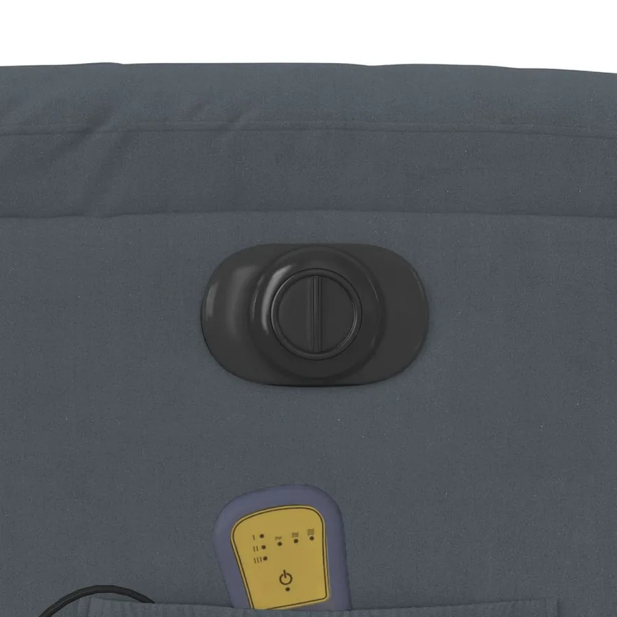 Fauteuil inclinable de massage électrique gris foncé velours - 11
