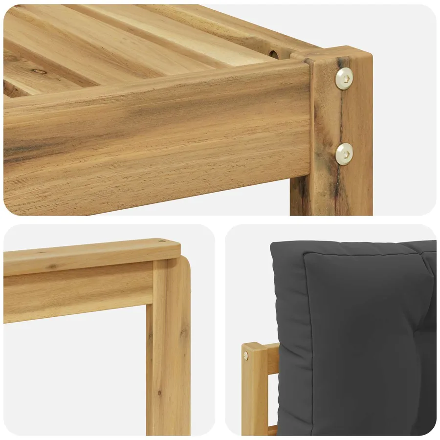 Ensemble de canapés d'extérieur 8 pcs Blanc et anthracite - 7