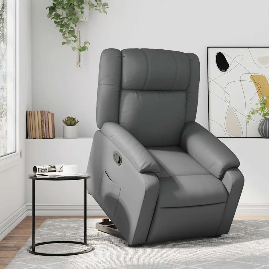 Fauteuil inclinable Gris Similicuir - 16