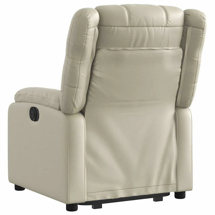 Fauteuil inclinable Crème Similicuir - 5