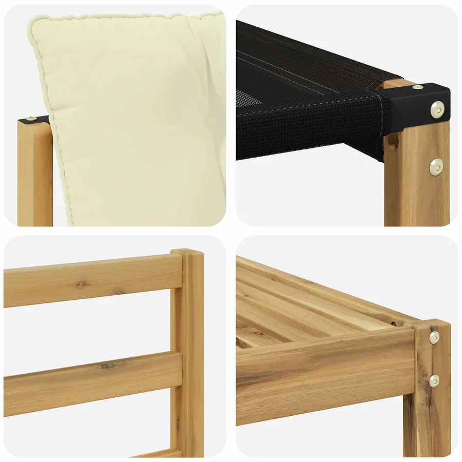 Ensemble de canapés d'extérieur 9 pcs Blanc et crème - 6