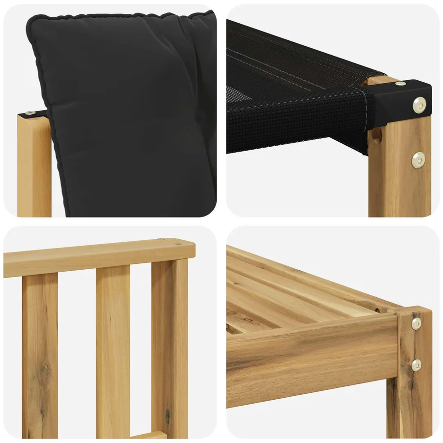 Ensemble de canapés d'extérieur 7 pcs Blanc et noir - 6