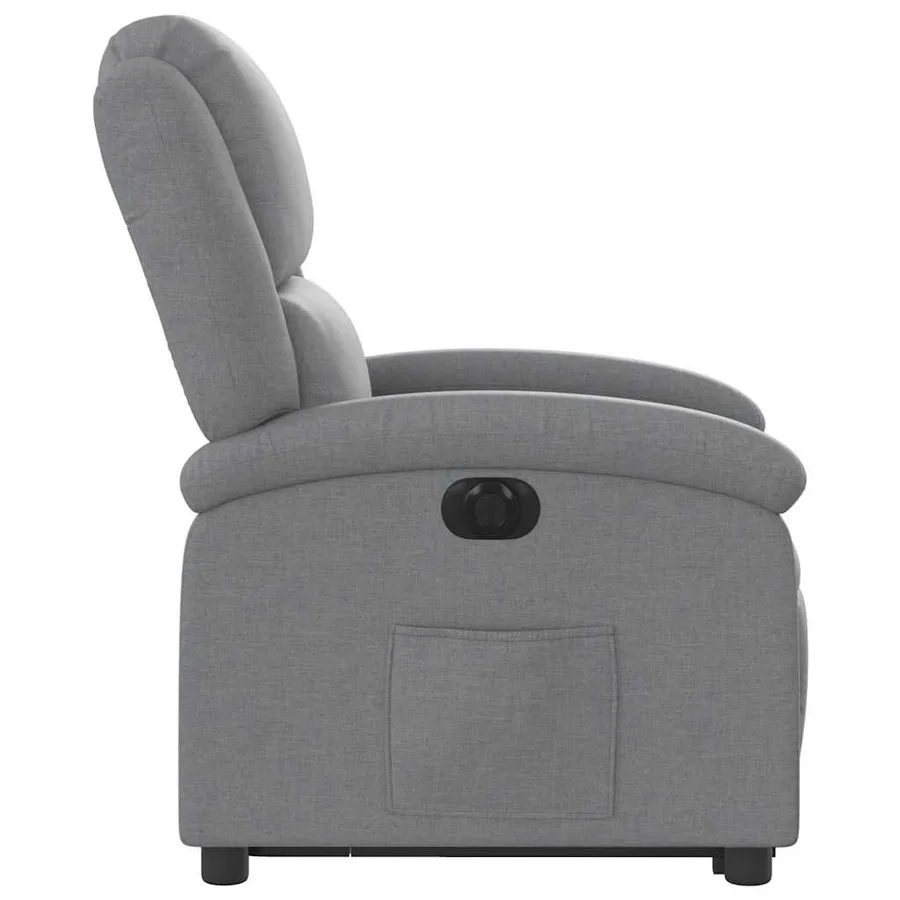 Fauteuil inclinable électrique gris clair tissu - 10