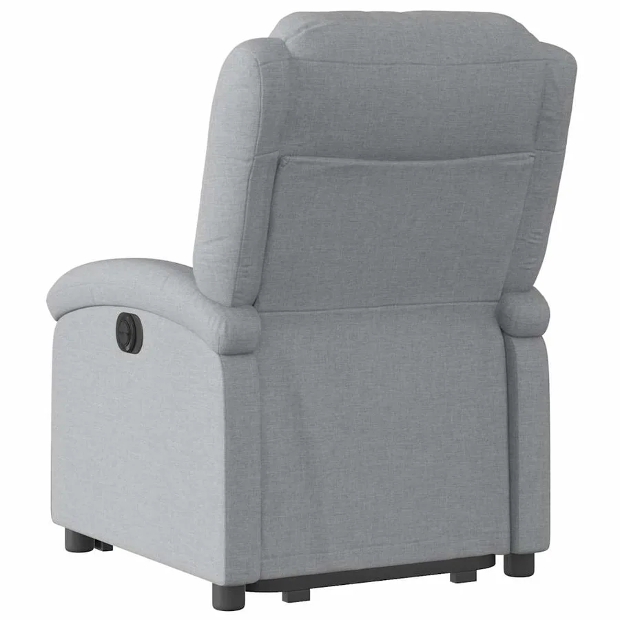Fauteuil inclinable électrique gris clair tissu - 5