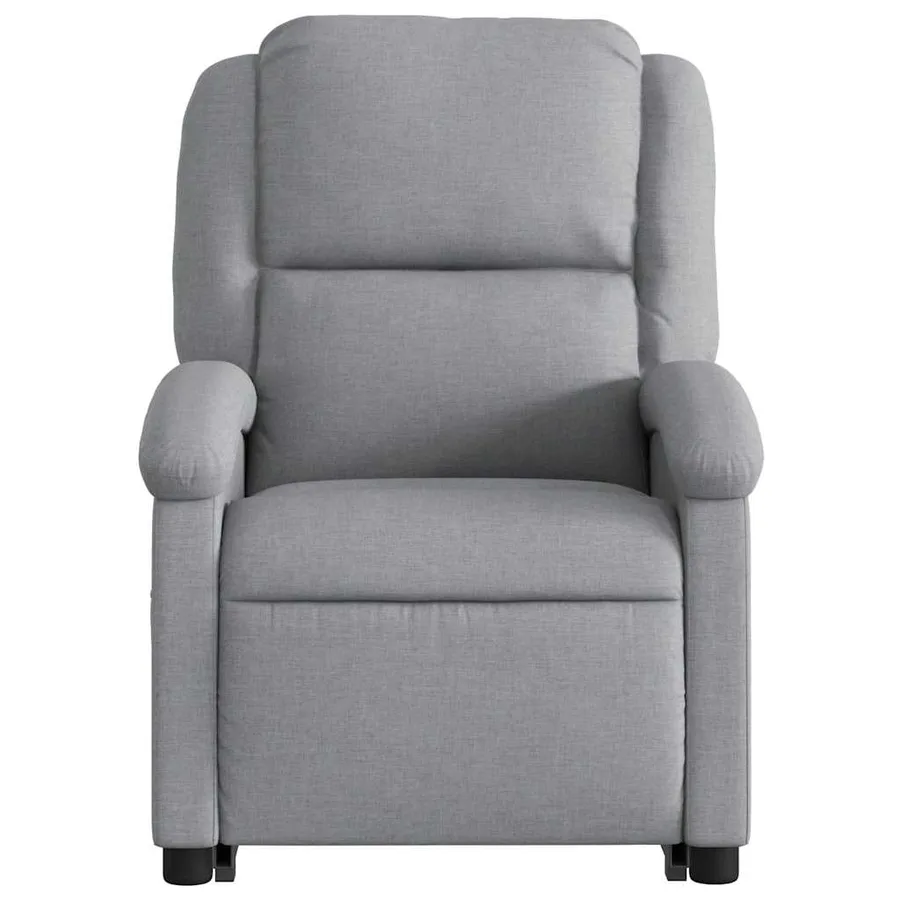 Fauteuil inclinable électrique gris clair tissu - 9