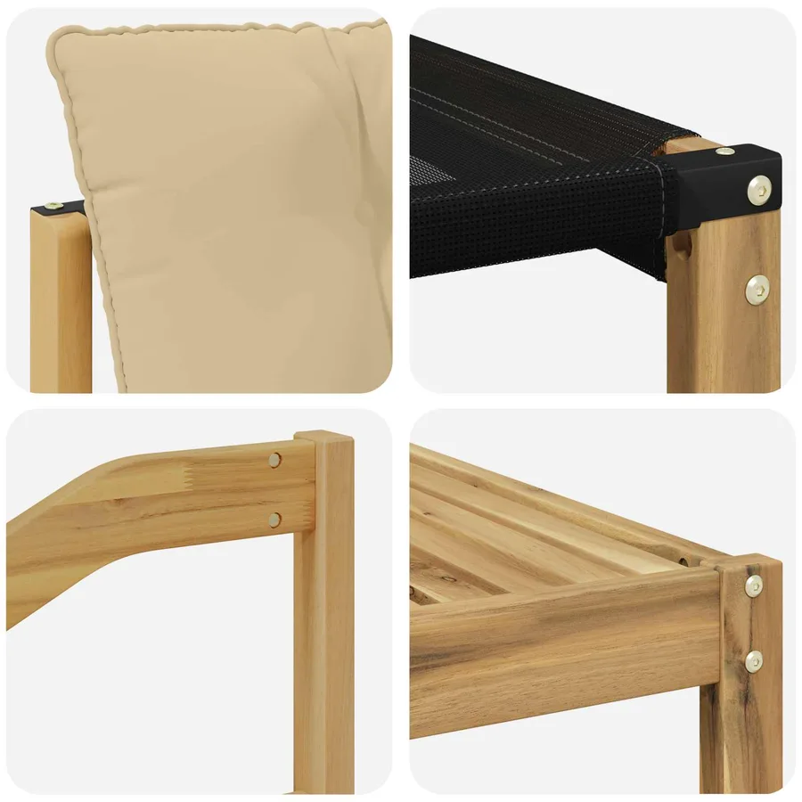 Ensemble de canapés d'extérieur 7 pcs Blanc et Beige - 6