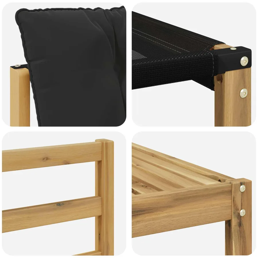 Ensemble de canapés d'extérieur 7 pcs Blanc et noir - 10