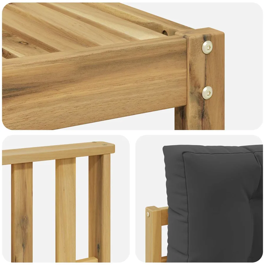 Ensemble de canapés d'extérieur 4 pcs Blanc et anthracite - 5