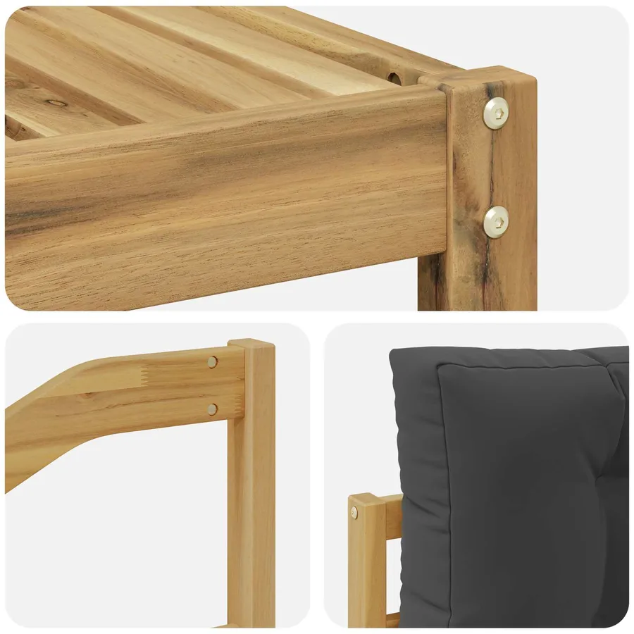 Ensemble de canapés d'extérieur 6 pcs Blanc et anthracite - 5