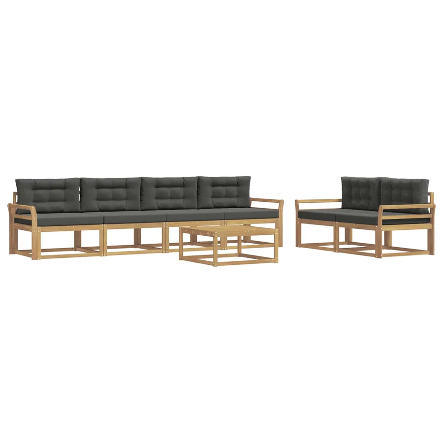 Ensemble de canapés d'extérieur 6 pcs Blanc et anthracite - 2