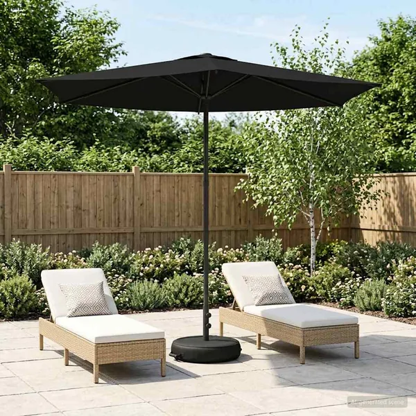 Parasol de jardin avec base 270 x 270 cm Polyester