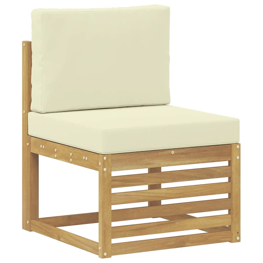 Ensemble de canapés d'extérieur Blanc 59 x 59 x 37 cm Polyester - 3