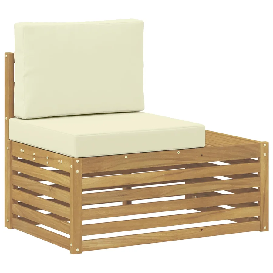 Ensemble de canapés d'extérieur Blanc 59 x 59 x 37 cm Polyester - 5
